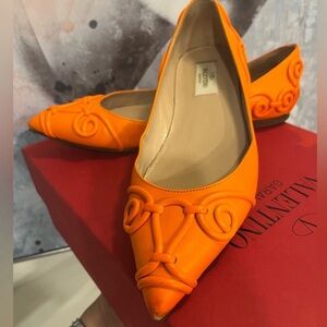 Valentino Garavani Orange Flats